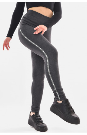 Лосины женские однотонные тёмно-серого цвета 5033-19 210069C