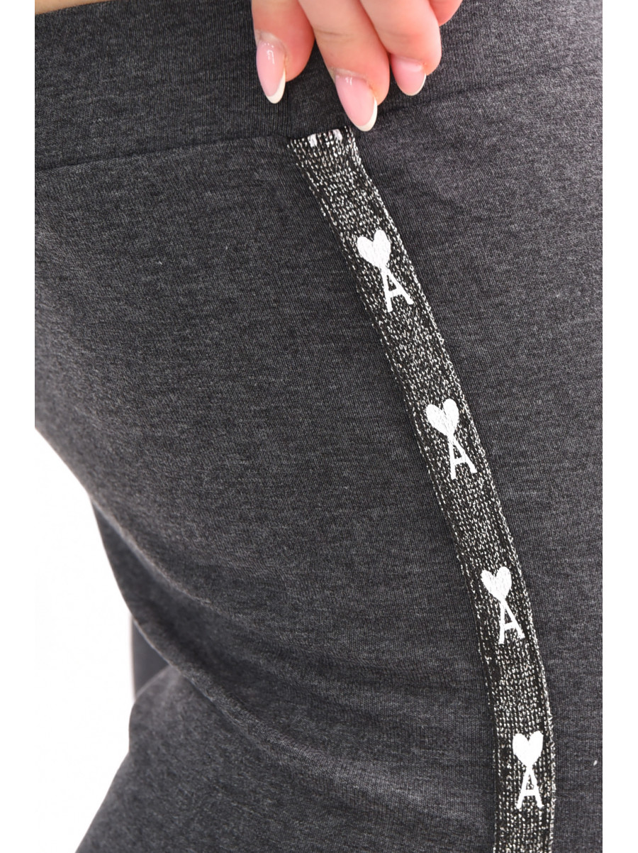 Лосины женские однотонные тёмно-серого цвета 5033-19 210069C