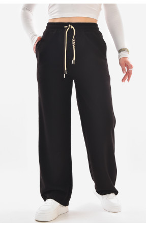 Штаны женские однотонные черного цвета 9756-2 210070C