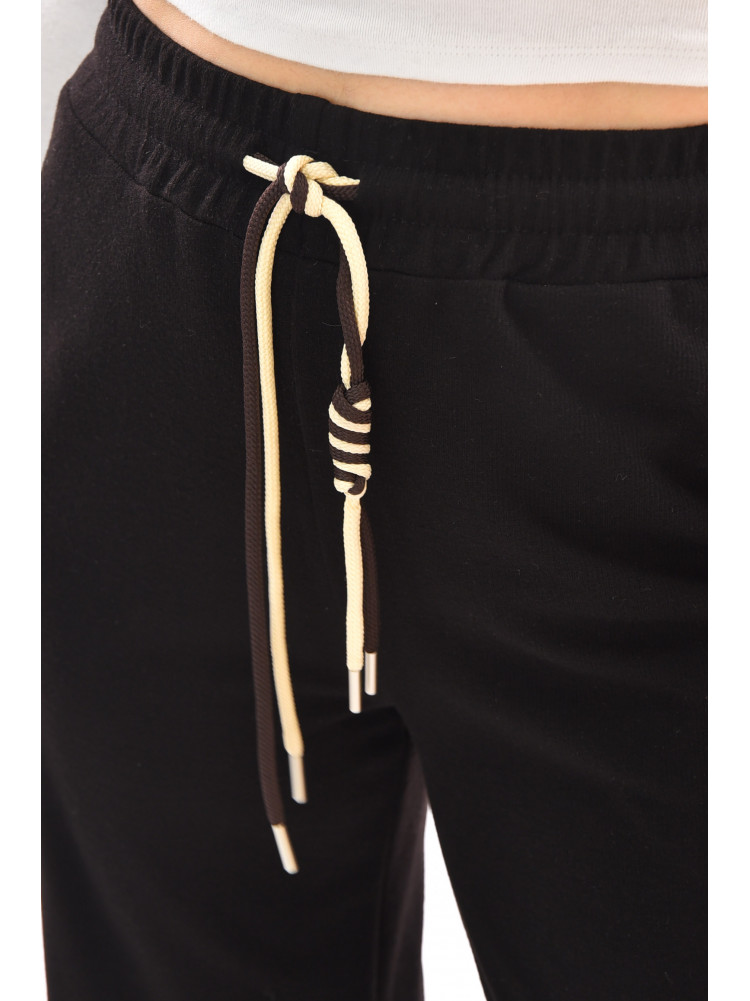 Штаны женские однотонные черного цвета 9756-2 210070C