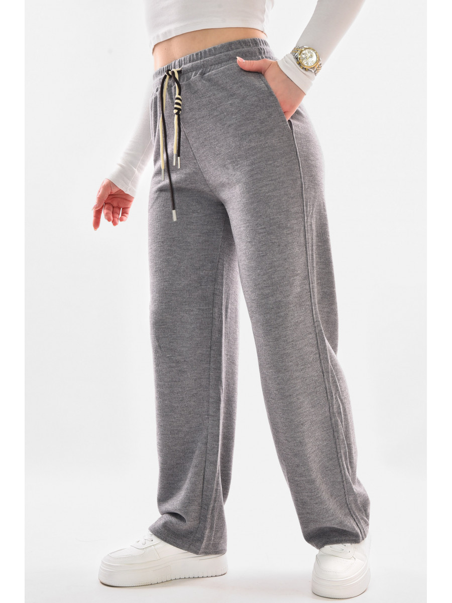 Штаны женские однотонные серого цвета 9756-2 210071C