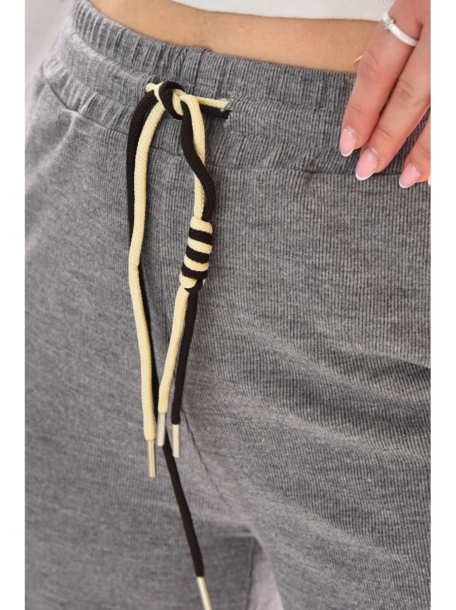 Штаны женские однотонные серого цвета 9756-2 210071C