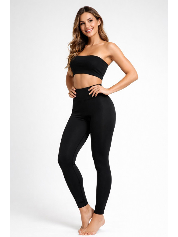 Лосины женские однотонные черного цвета А763 210080C