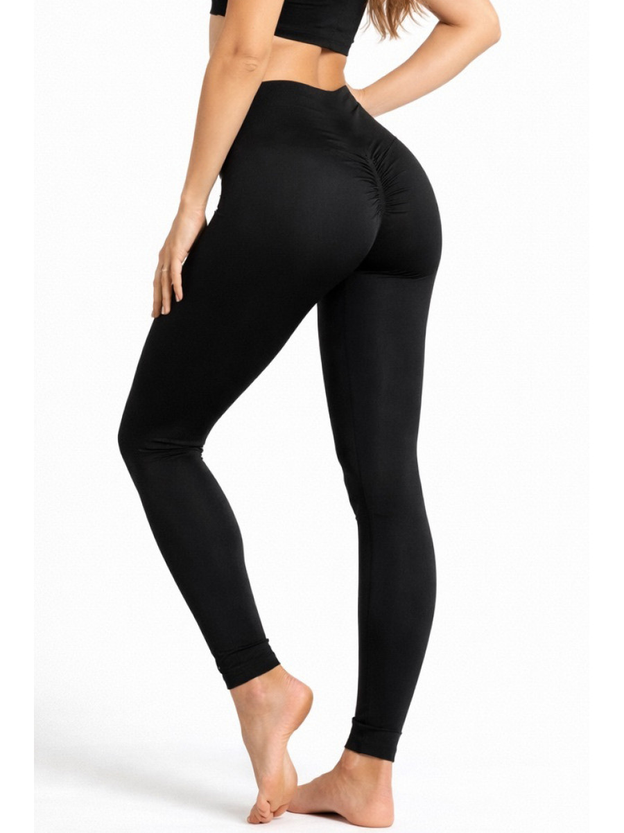 Лосины женские однотонные черного цвета А763 210080C