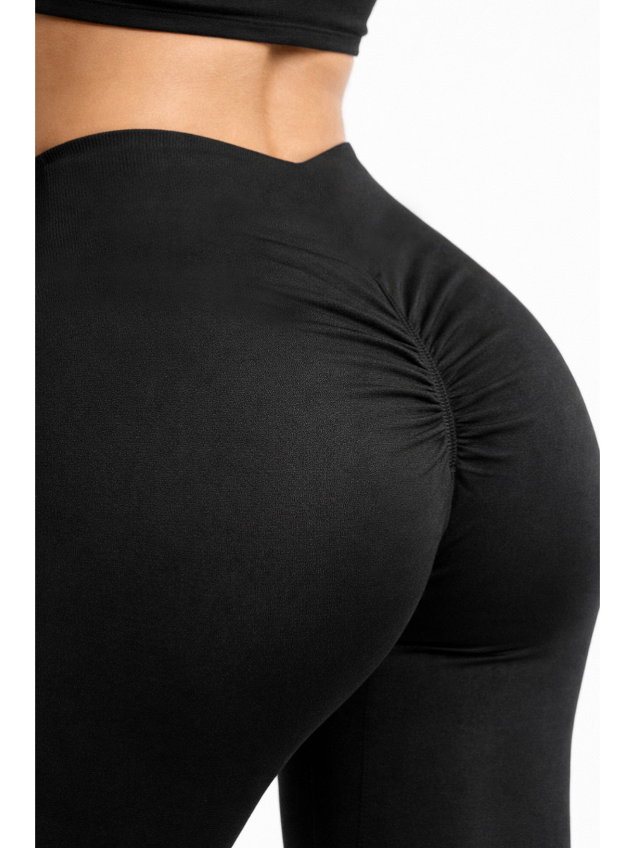 Лосины женские однотонные черного цвета А763 210080C