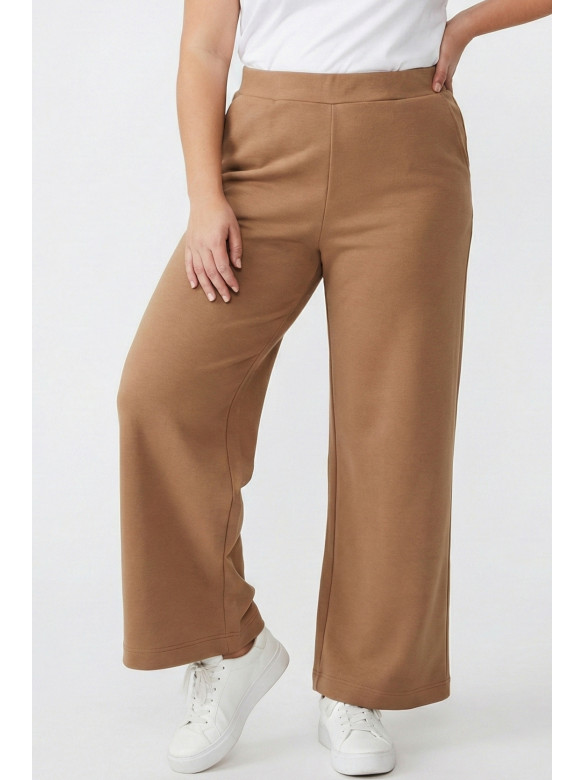 Штаны женские однотонные бежевого цвета 210085C