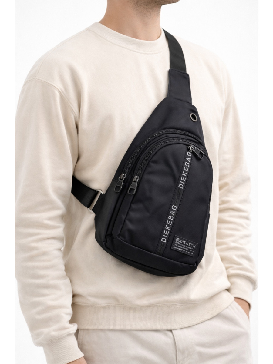 Сумка мужская через плечо текстиль черного цвета 5157 210091C