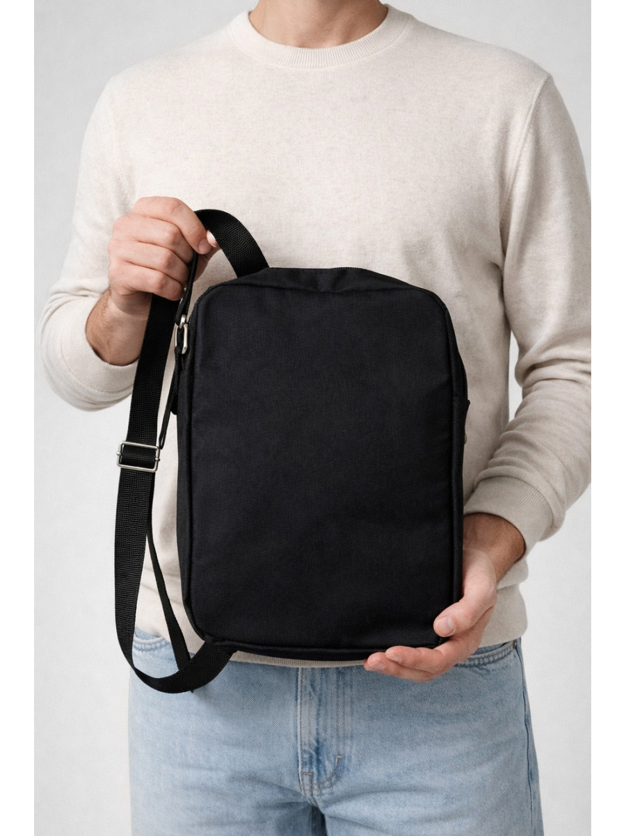 Сумка мужская через плечо текстиль черного цвета 19116 210092C