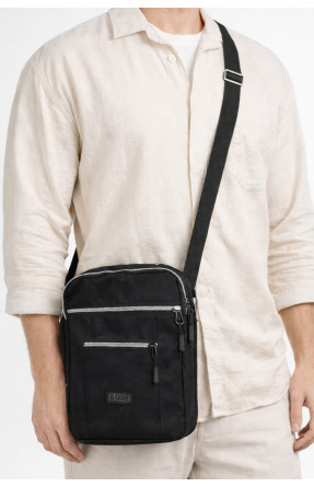 Сумка мужская через плечо текстиль черного цвета 19114 210093C