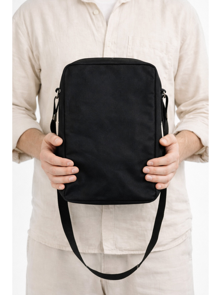 Сумка мужская через плечо текстиль черного цвета 19114 210093C