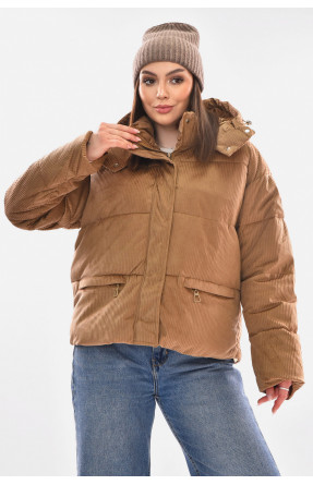 Куртка женская демисезонная светло-коричневого цвета 6706 210095C Куртка женская демисезонная светло-коричневого цвета 6706 210095C
