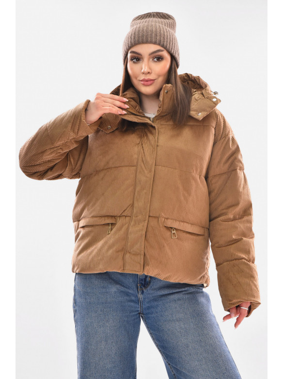 Куртка женская демисезонная светло-коричневого цвета 6706 210095C