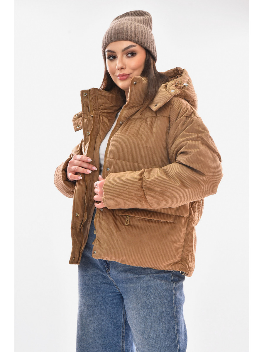 Куртка женская демисезонная светло-коричневого цвета 6706 210095C