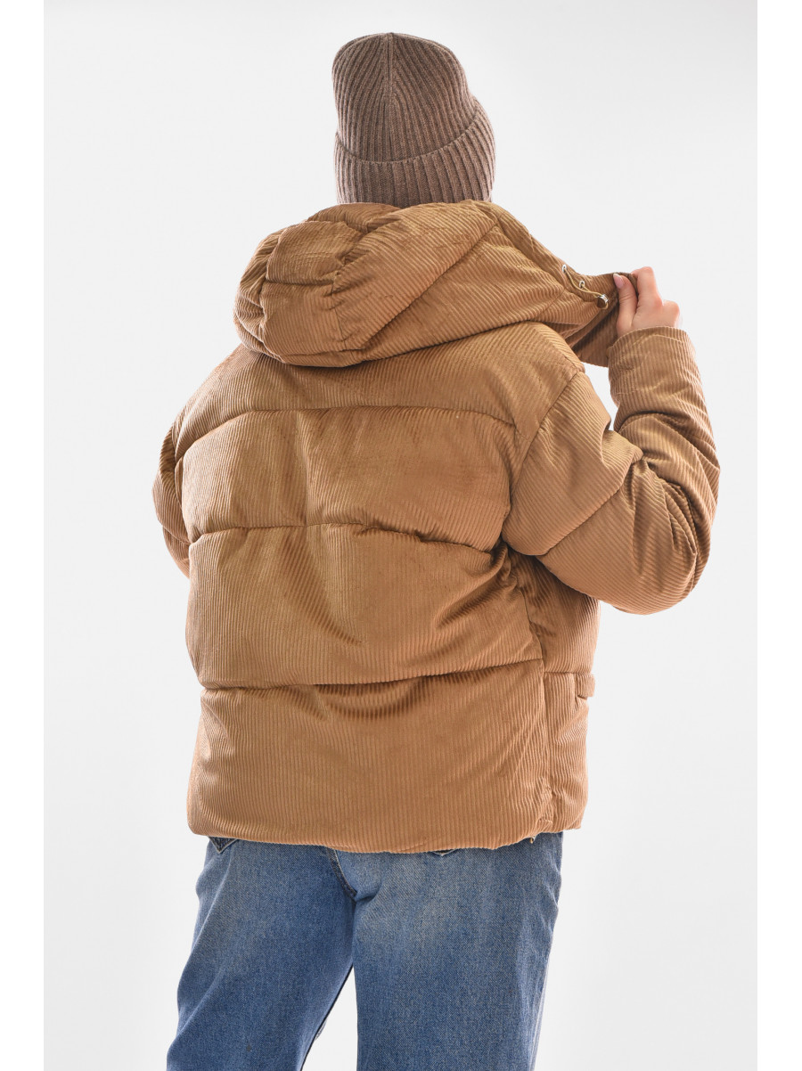 Куртка женская демисезонная светло-коричневого цвета 6706 210095C