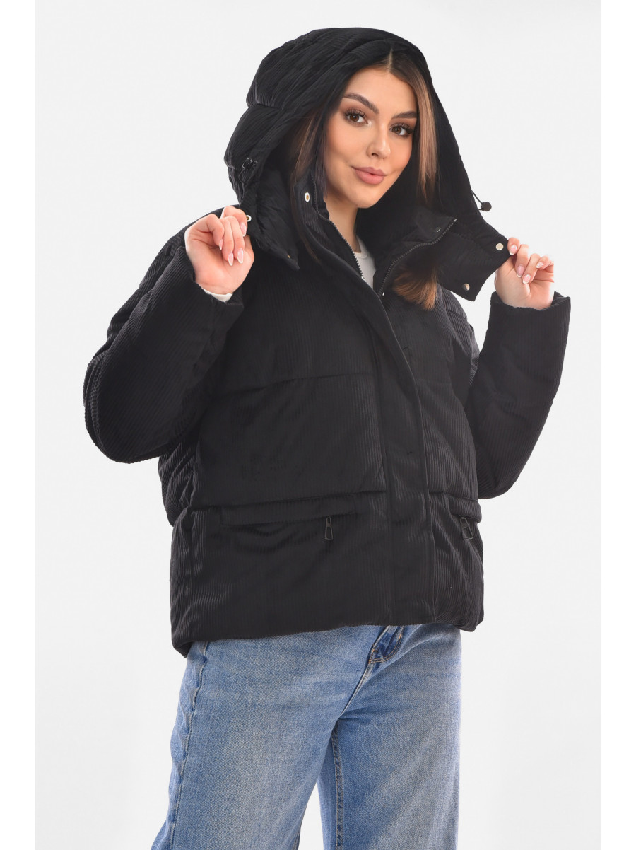 Куртка женская демисезонная черного цвета 6706 210097C