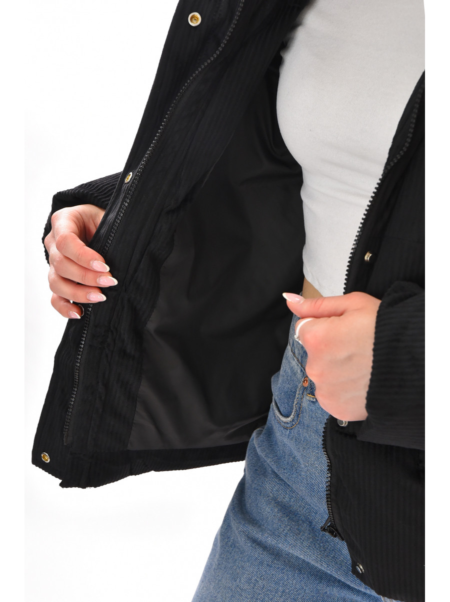 Куртка женская демисезонная черного цвета 6706 210097C