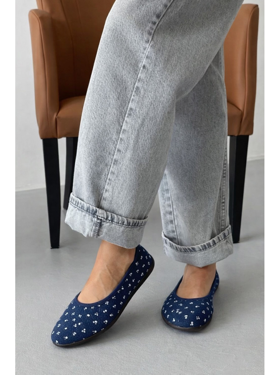 Балетки женские темно-синего цвета текстиль Т308 210099C