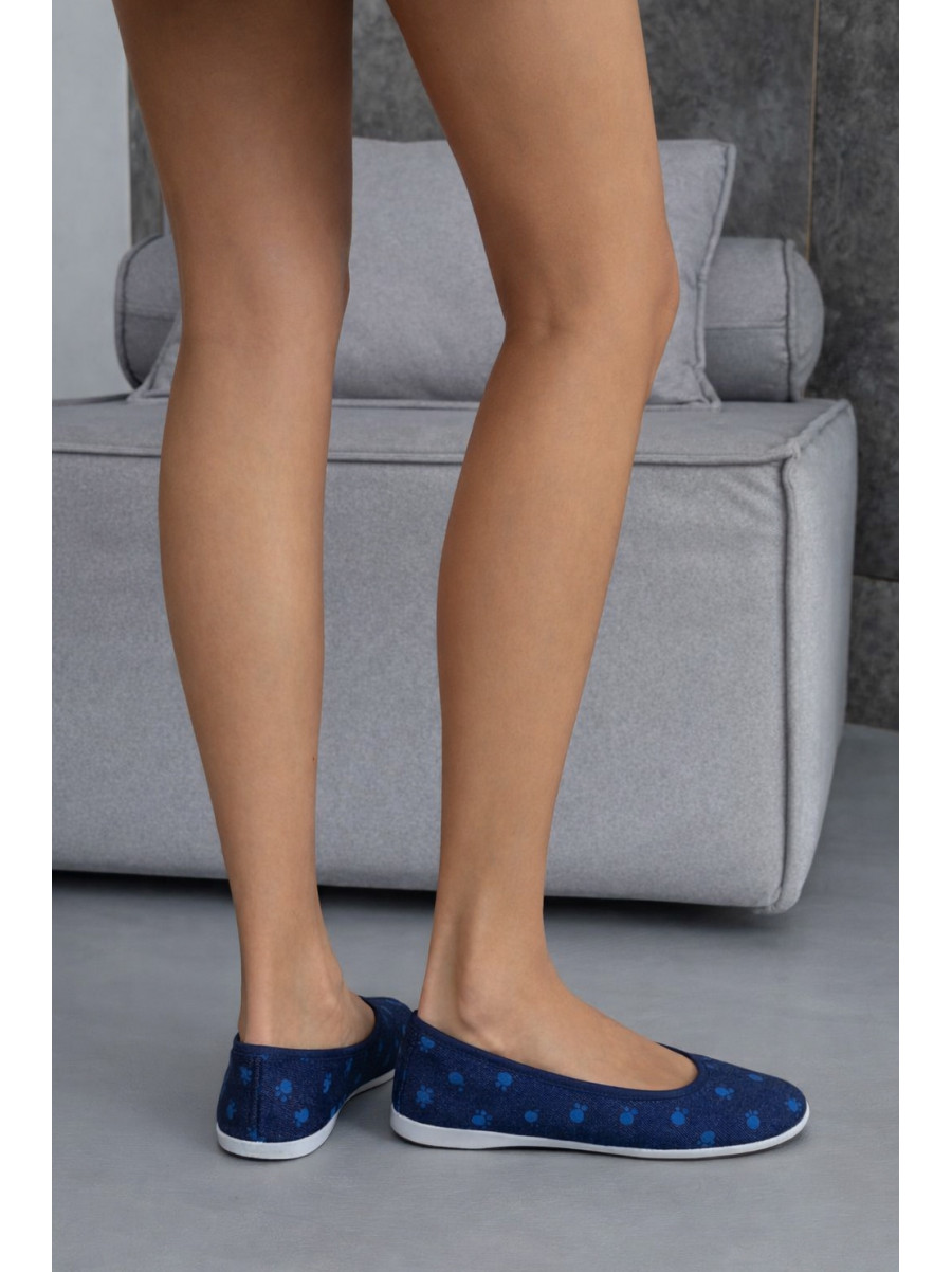 Балетки женские темно-синего цвета текстиль Т309 210100C