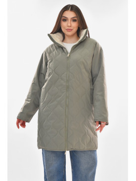 Куртка жіноча демісезонна двостороння сірого кольору 181 210102C