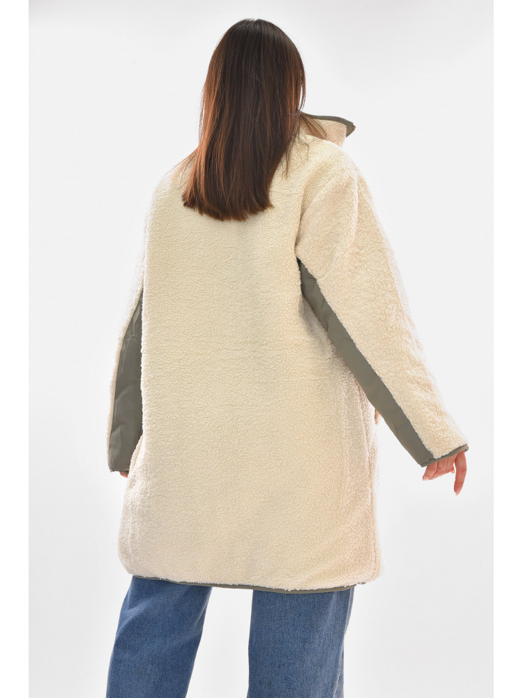 Куртка женская демисезонная двухсторонняя серого цвета 181 210102C