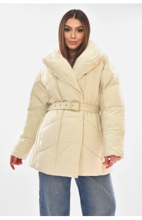 Куртка женская демисезонная светло-бежевого цвета 519 210105C