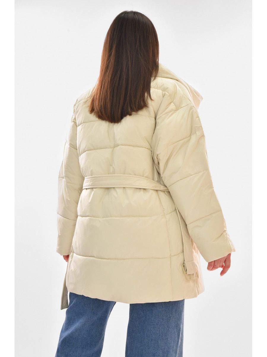 Куртка женская демисезонная светло-бежевого цвета 519 210105C