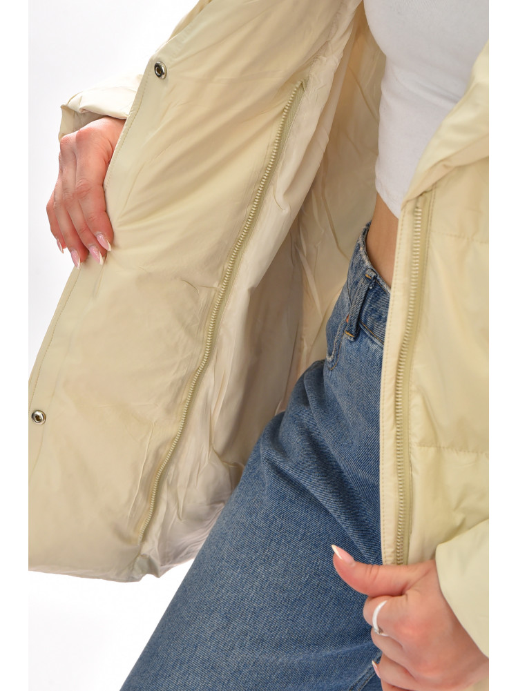 Куртка женская демисезонная светло-бежевого цвета 519 210105C