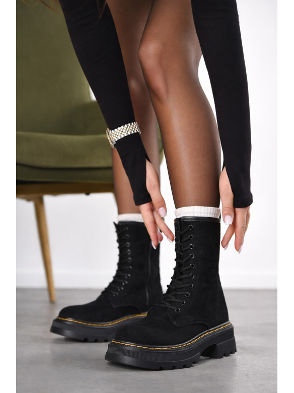 Ботинки женские демисезонные черного цвета Н3-2 210106C