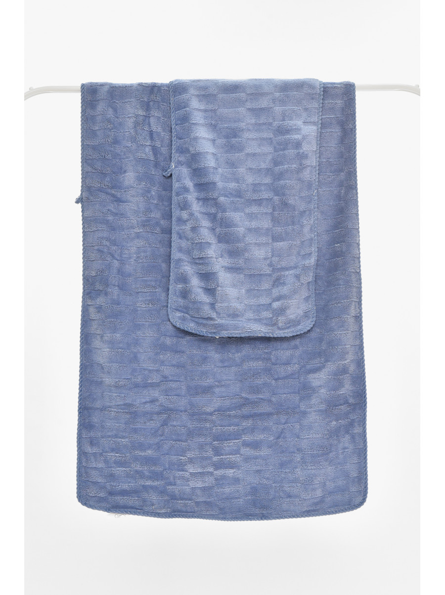 Набор однотонных полотенец из микрофибры банное+для лица светло-серого цвета 98-982 210115C