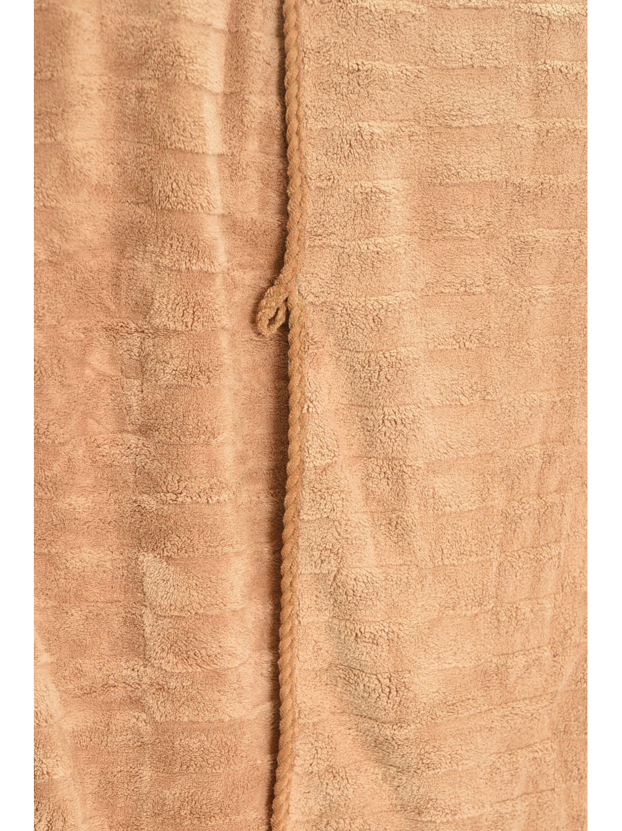 Набор однотонных полотенец из микрофибры банное+для лица бежевого цвета 98-982 210119C