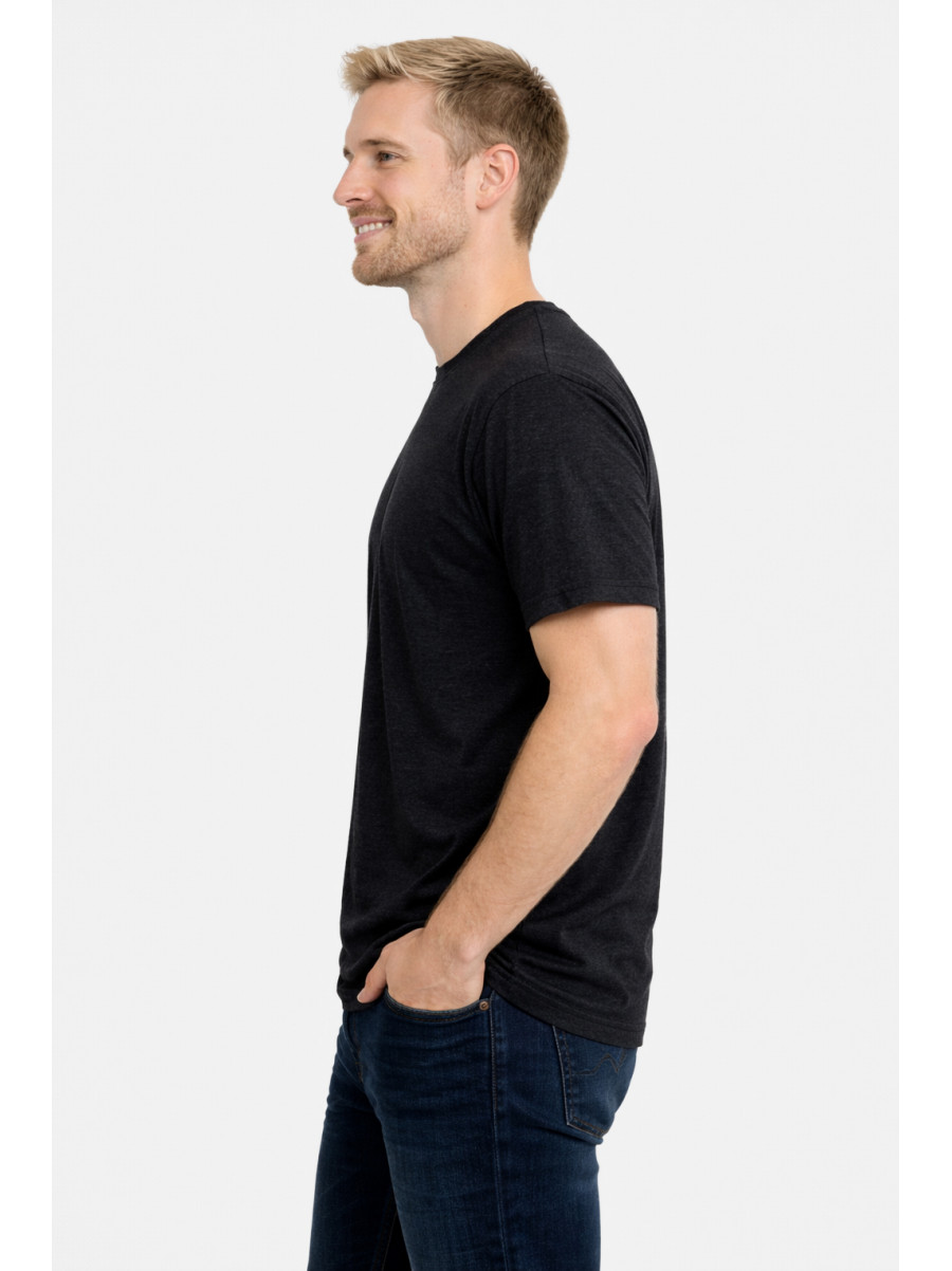 Футболка мужская однотонная тёмно-серого цвета 210122C