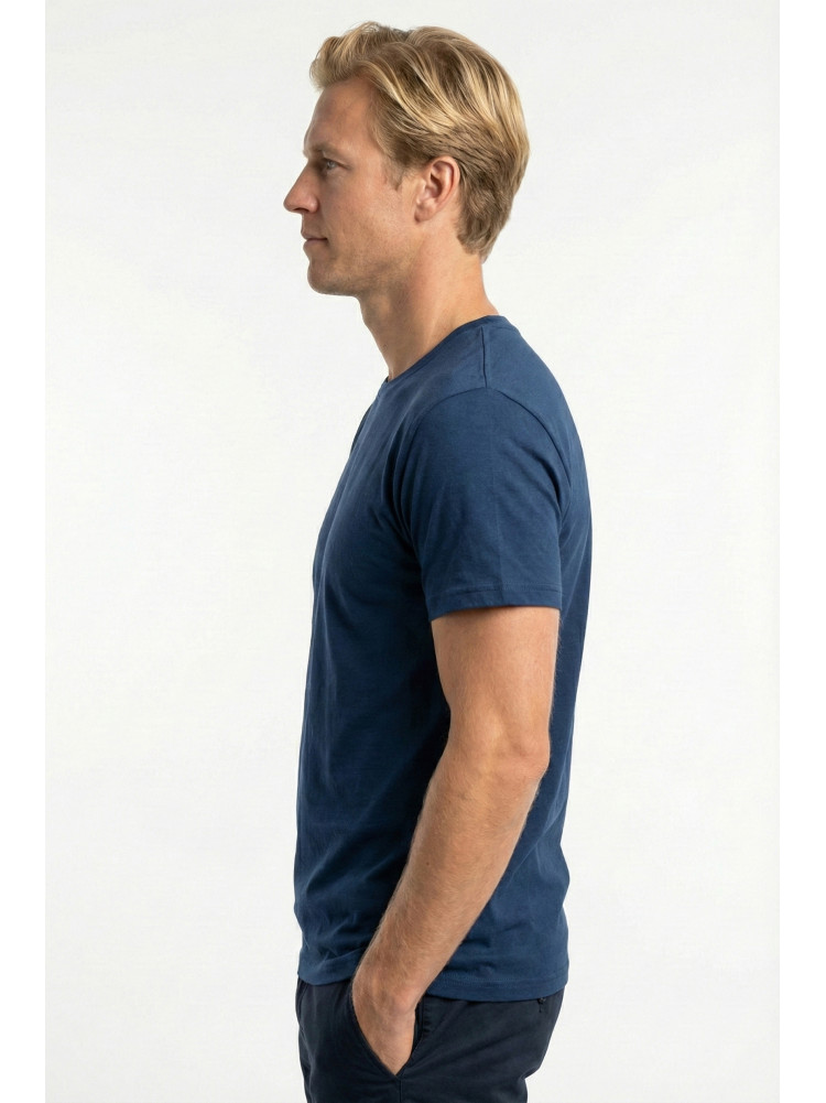 Футболка мужская однотонная синего цвета 210123C