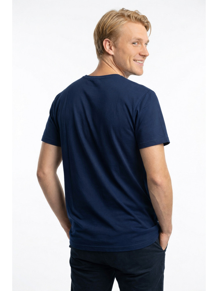 Футболка мужская однотонная синего цвета 210123C