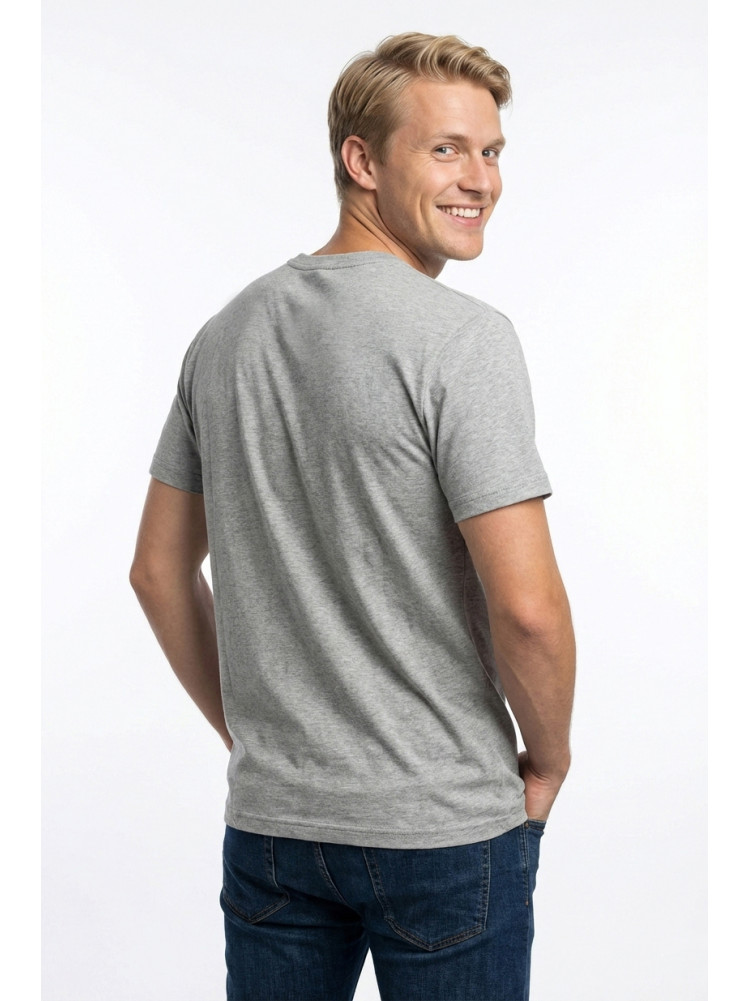 Футболка мужская однотонная серого цвета 210124C