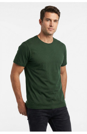 Футболка мужская однотонная цвета хаки 210126C Футболка мужская однотонная цвета хаки 210126C