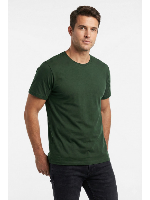 Футболка мужская однотонная цвета хаки 210126C