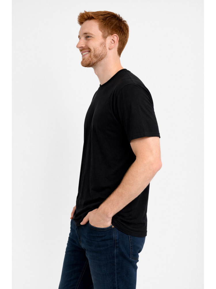 Футболка мужская однотонная черного цвета 210127C