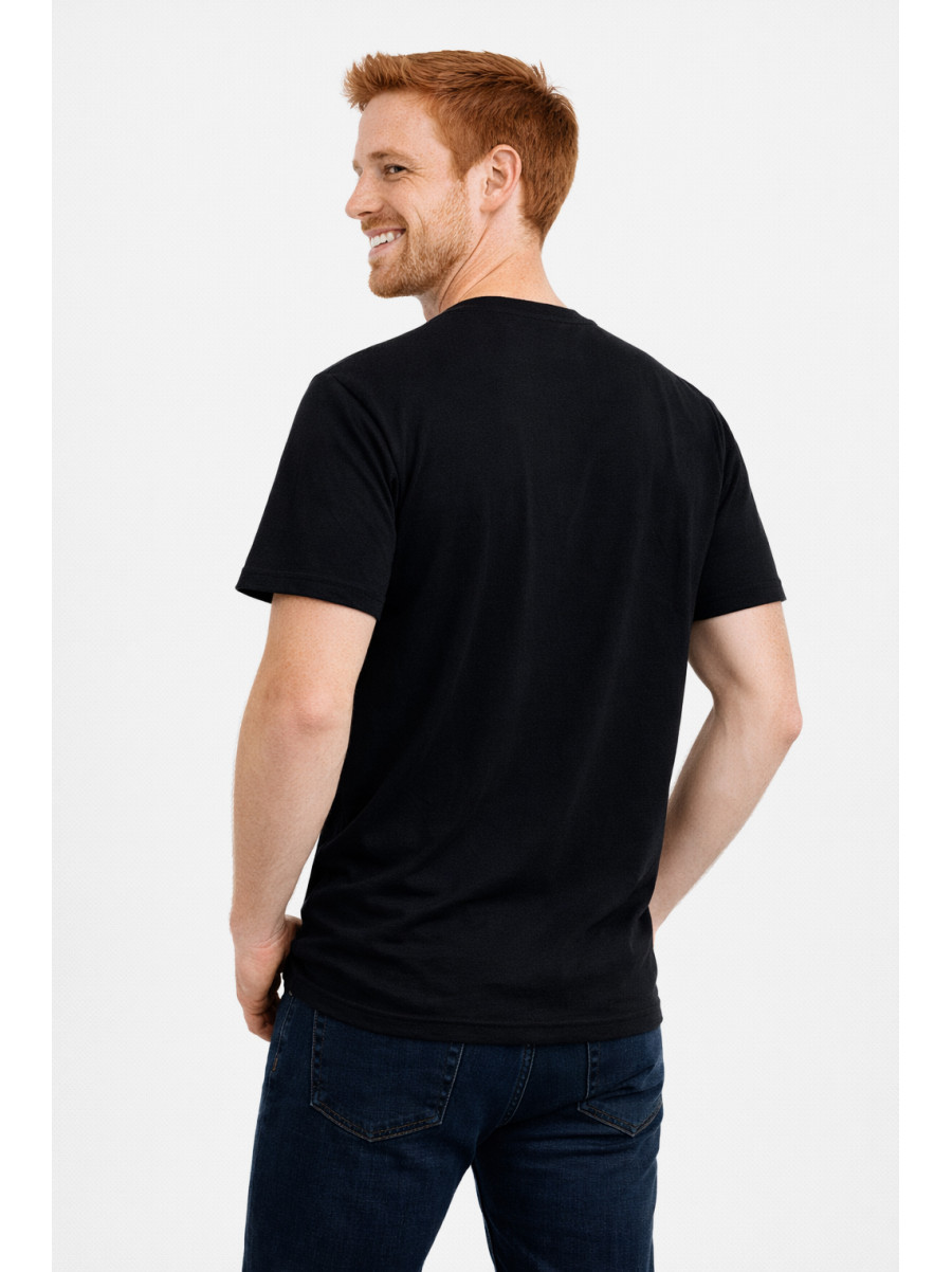 Футболка мужская однотонная черного цвета 210127C