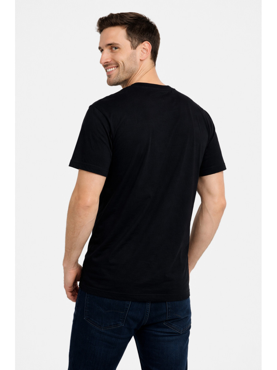 Футболка мужская батальная однотонная черного цвета 210131C