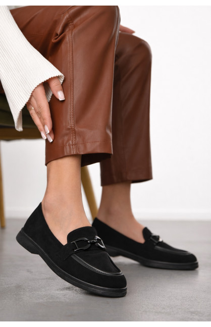 Туфли-лоферы женские черного цвета JН2110-1 210133C Туфли-лоферы женские черного цвета JН2110-1 210133C
