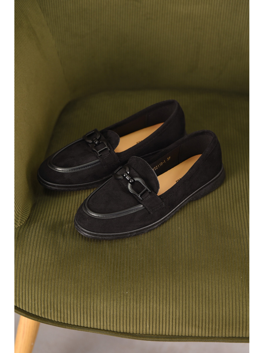 Туфли-лоферы женские черного цвета JН2110-1 210133C