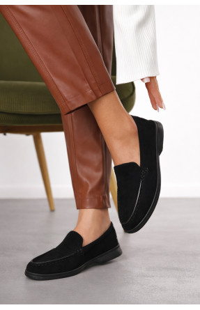 Туфли-лоферы женские черного цвета JН2103-1 210134C