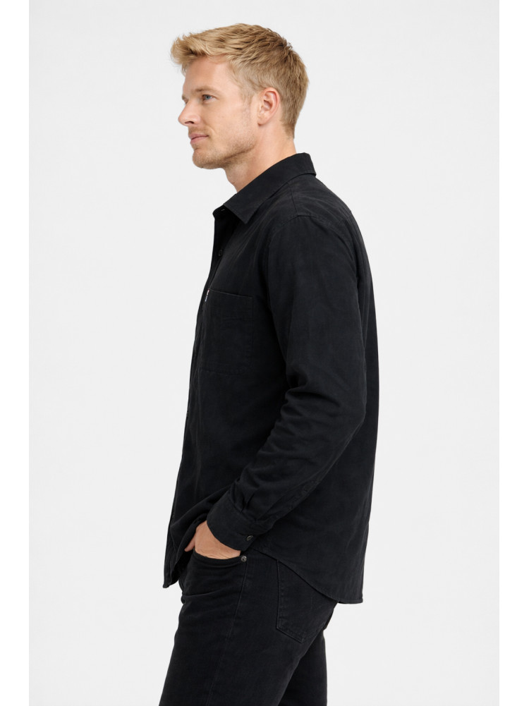 Рубашка мужская полубатальная черного цвета F1037 210135C