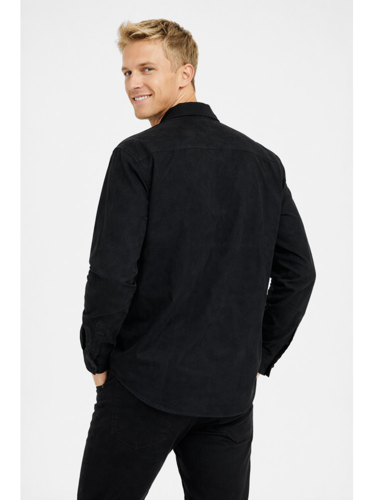 Рубашка мужская полубатальная черного цвета F1037 210135C