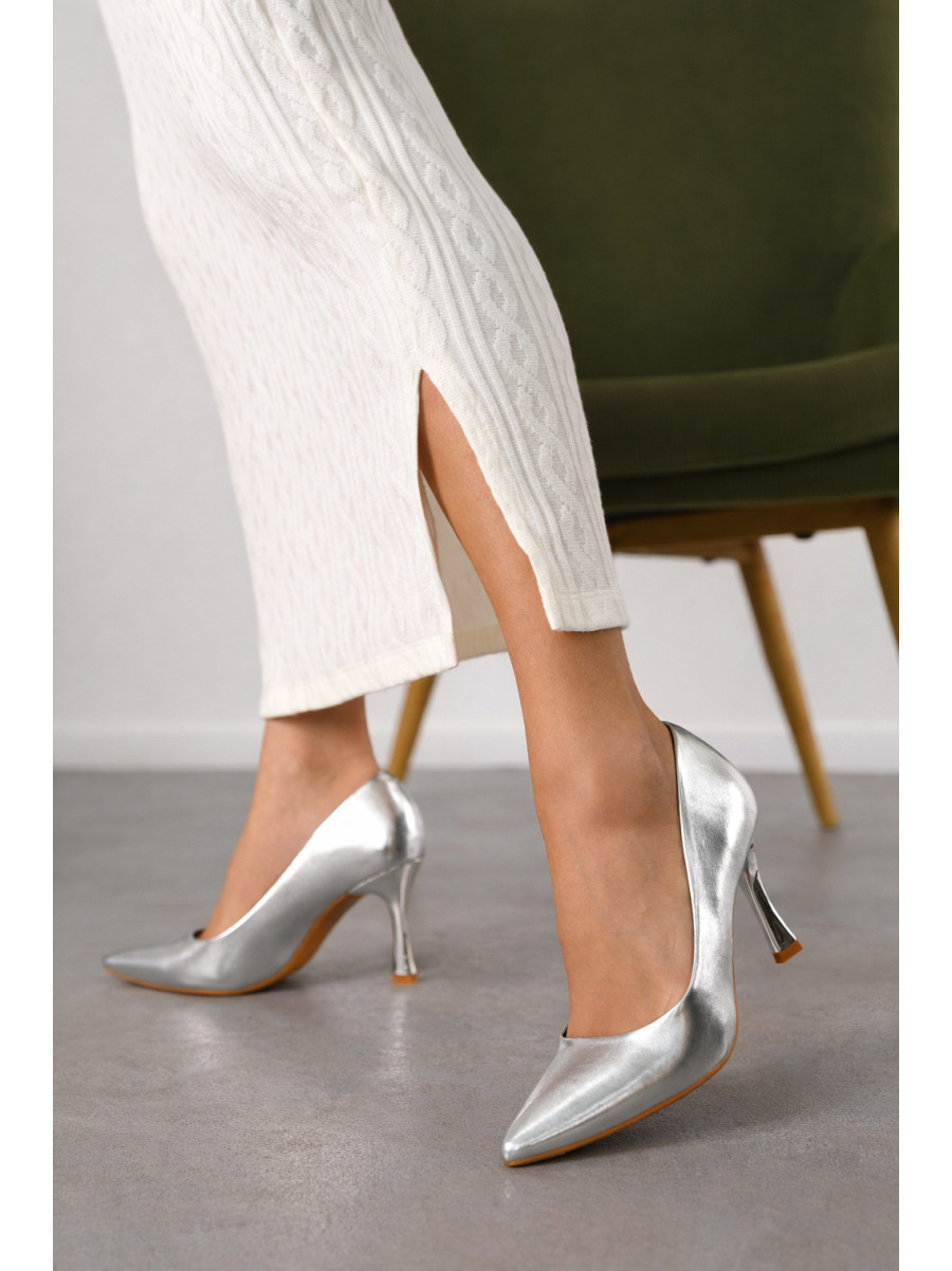 Туфли женские серебристого цвета L88888-18 210139C