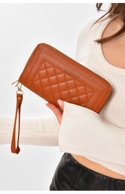 Кошелек женский из экокожи коричневого цвета YZ-311 210140C Кошелек женский из экокожи коричневого цвета YZ-311 210140C