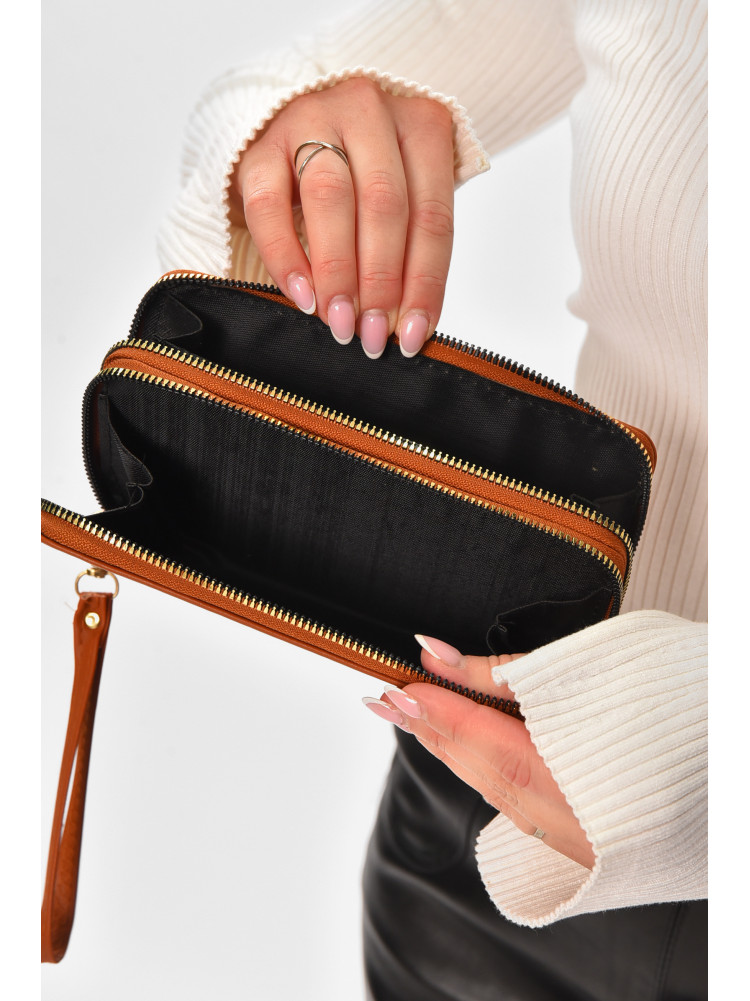 Кошелек женский из экокожи коричневого цвета YZ-311 210140C