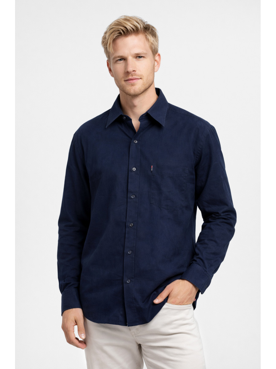 Рубашка мужская полубатальная тёмно-синего цвета F1036 210143C