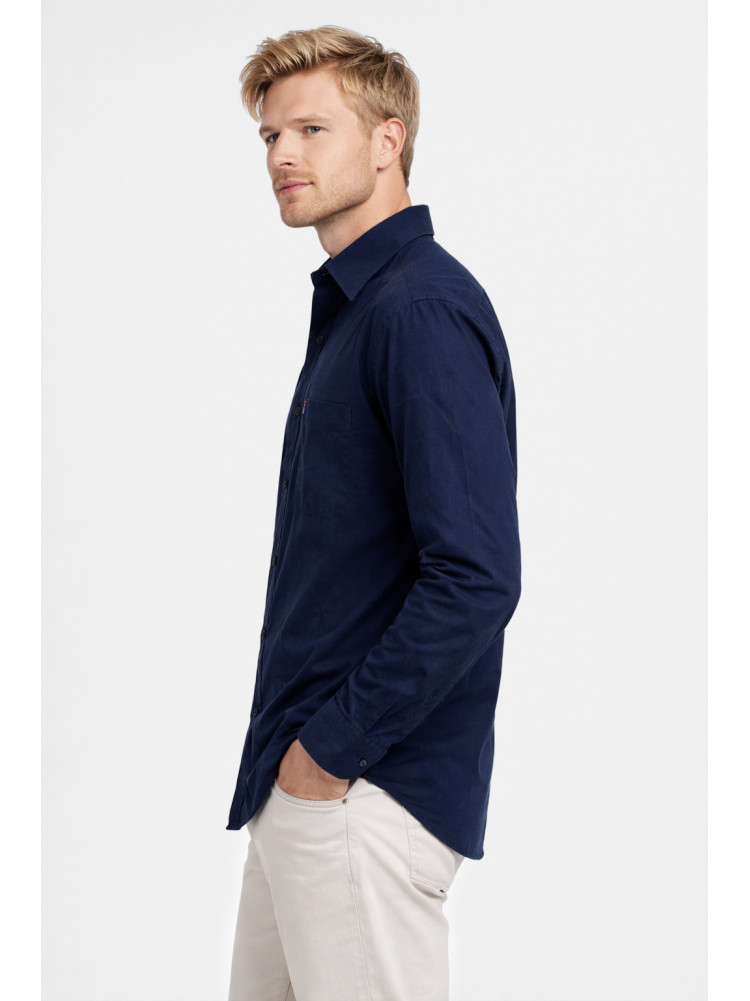 Рубашка мужская полубатальная тёмно-синего цвета F1036 210143C
