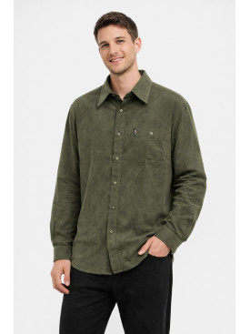 Сорочка чоловіча напівбатальна кольору хакі F1039 210144C Сорочка чоловіча напівбатальна кольору хакі F1039 210144C